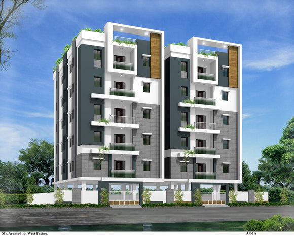 1100 SQ FT under construction flat available in Narsingi - Pocession Oct 2021